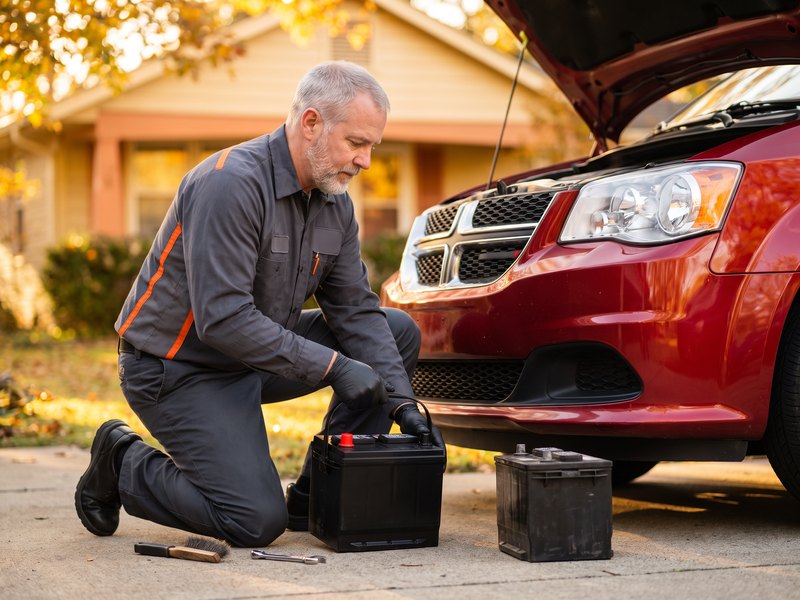 Battery & electrical being carried out by an RM3 Automotive technician