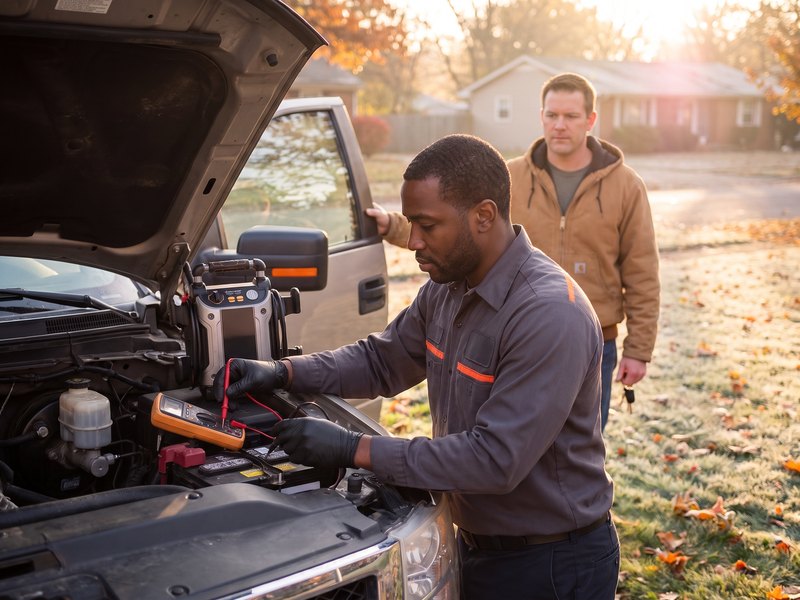 No-start diagnosis being carried out by an RM3 Automotive technician